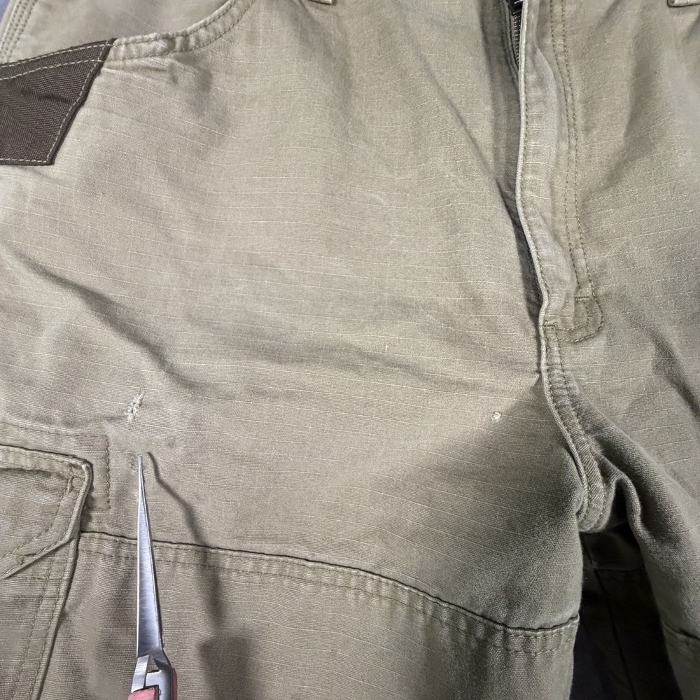 Wrangler Pants Men's 38x34 For 38x32 Khaki Ranger Cargo Workwear Double Knee - Picture 5 of 16